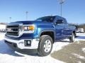 2015 Stone Blue Metallic GMC Sierra 1500 SLE Double Cab 4x4  photo #1
