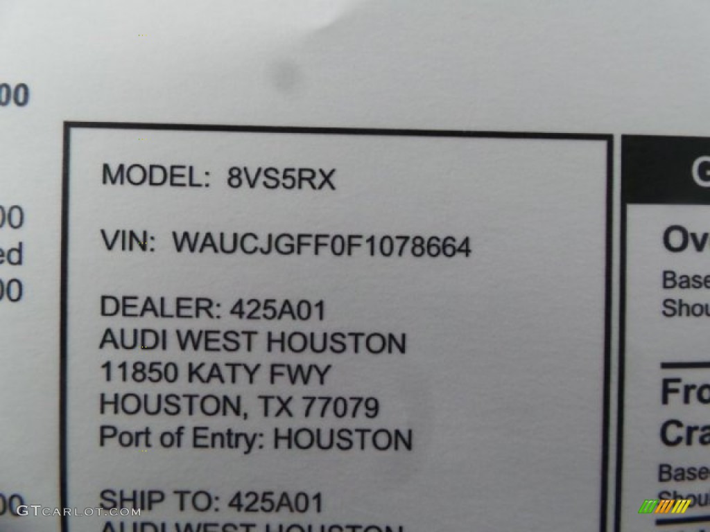 2015 A3 2.0 TDI Premium - Glacier White Metallic / Titanium Gray photo #32