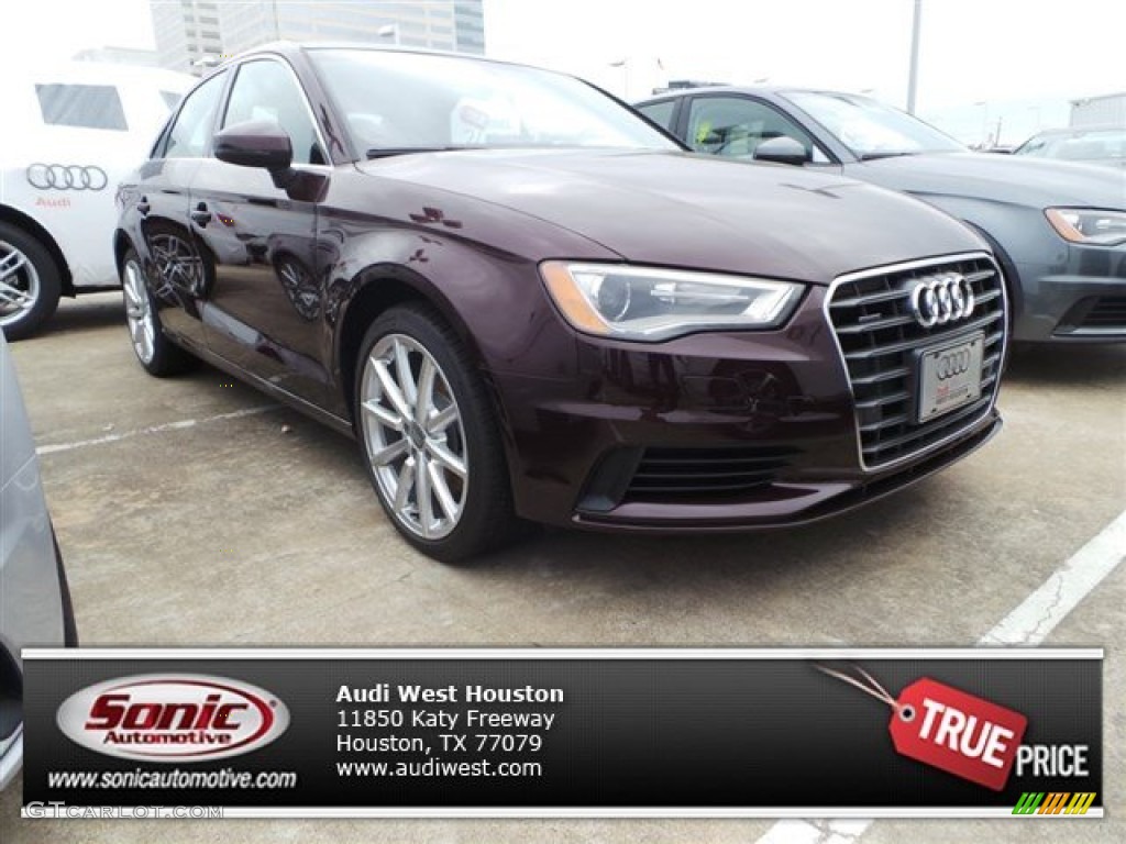 2015 A3 2.0 Premium Plus quattro - Shiraz Red Metallic / Black photo #1