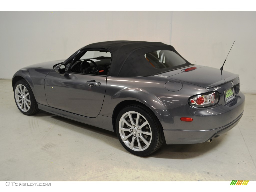 2008 MX-5 Miata Touring Roadster - Galaxy Gray Mica / Black photo #6