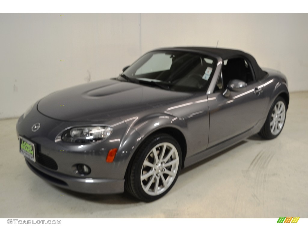 2008 MX-5 Miata Touring Roadster - Galaxy Gray Mica / Black photo #9