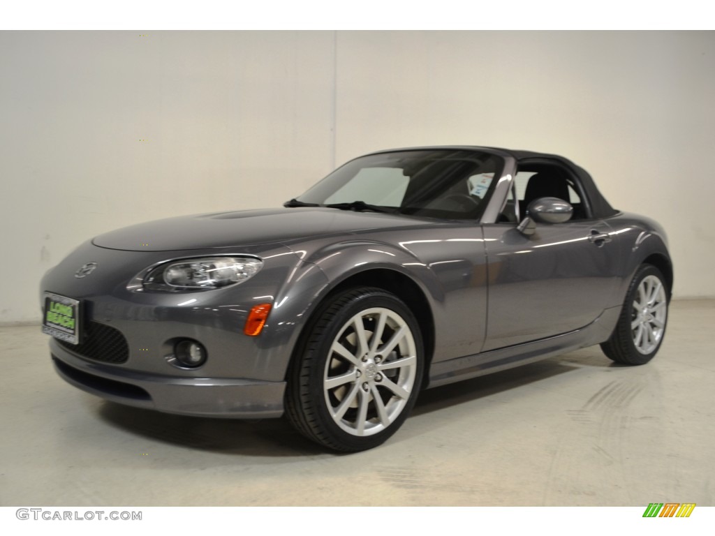 2008 MX-5 Miata Touring Roadster - Galaxy Gray Mica / Black photo #10