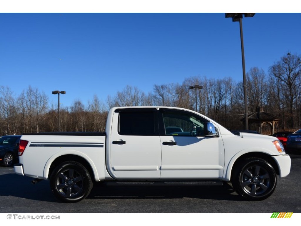 2012 Titan SV Crew Cab - Blizzard White / Almond photo #2