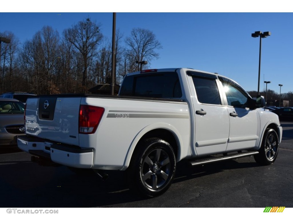 2012 Titan SV Crew Cab - Blizzard White / Almond photo #3