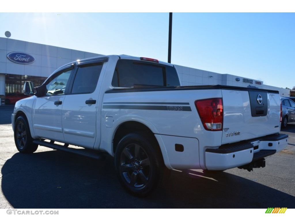 2012 Titan SV Crew Cab - Blizzard White / Almond photo #5