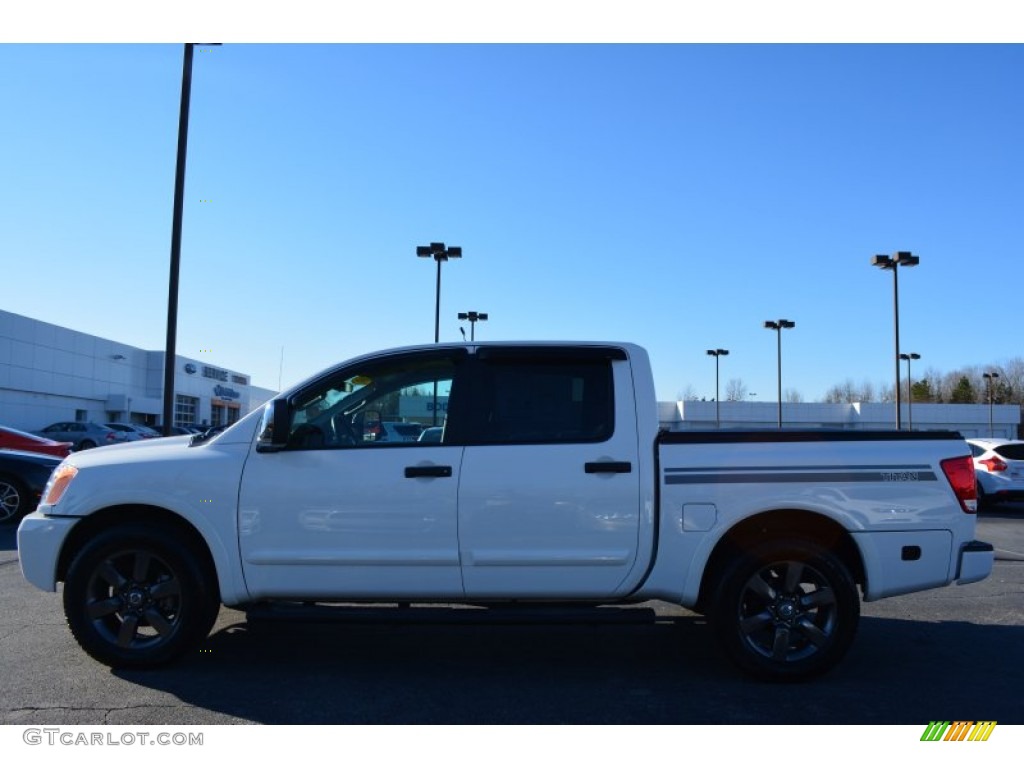 2012 Titan SV Crew Cab - Blizzard White / Almond photo #6