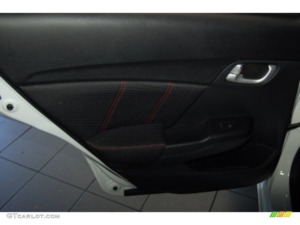 2015 Civic Si Sedan - Taffeta White / Si Black/Red photo #24