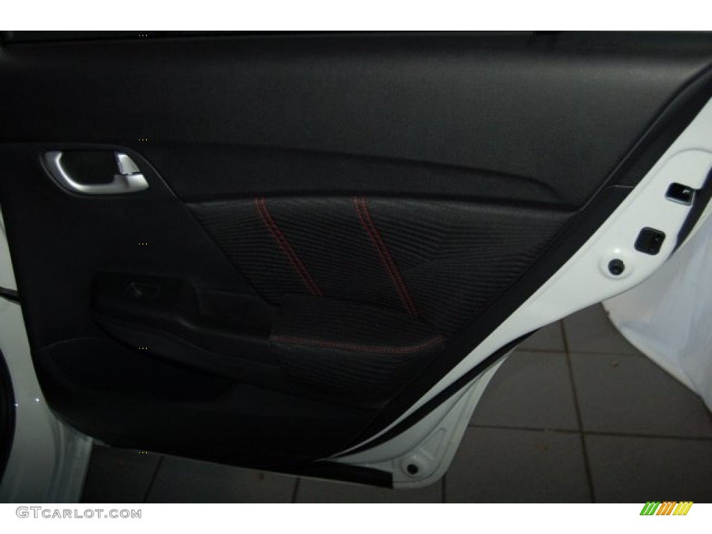 2015 Civic Si Sedan - Taffeta White / Si Black/Red photo #30