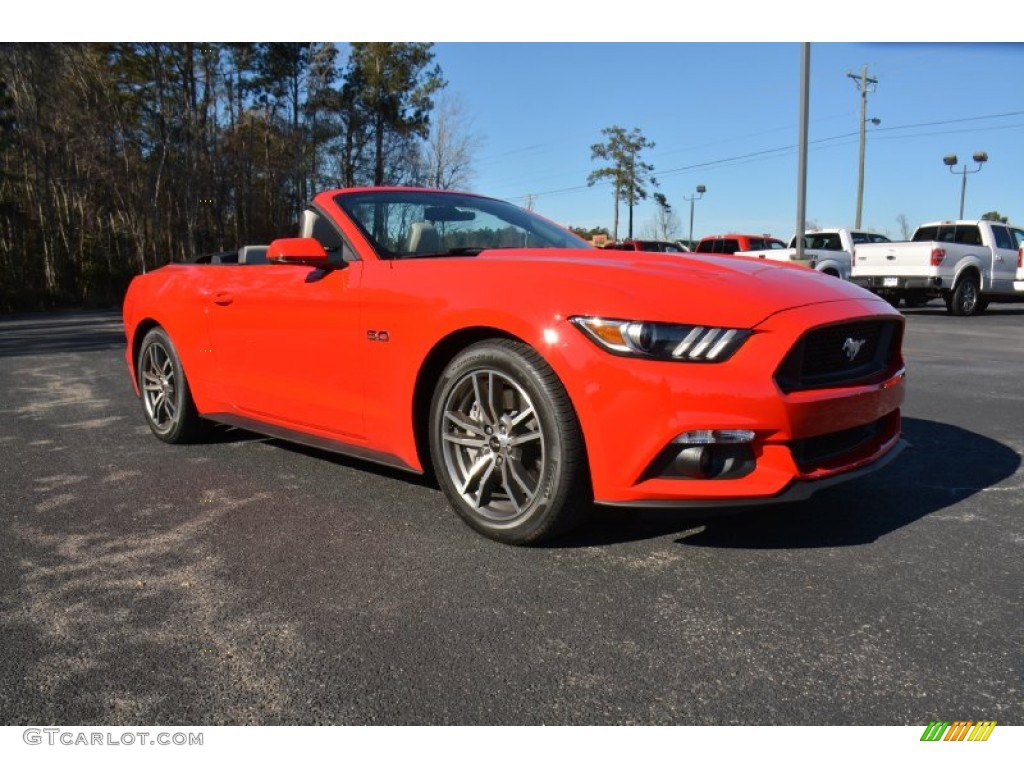 Race Red 2015 Ford Mustang GT Premium Convertible Exterior Photo #100558727