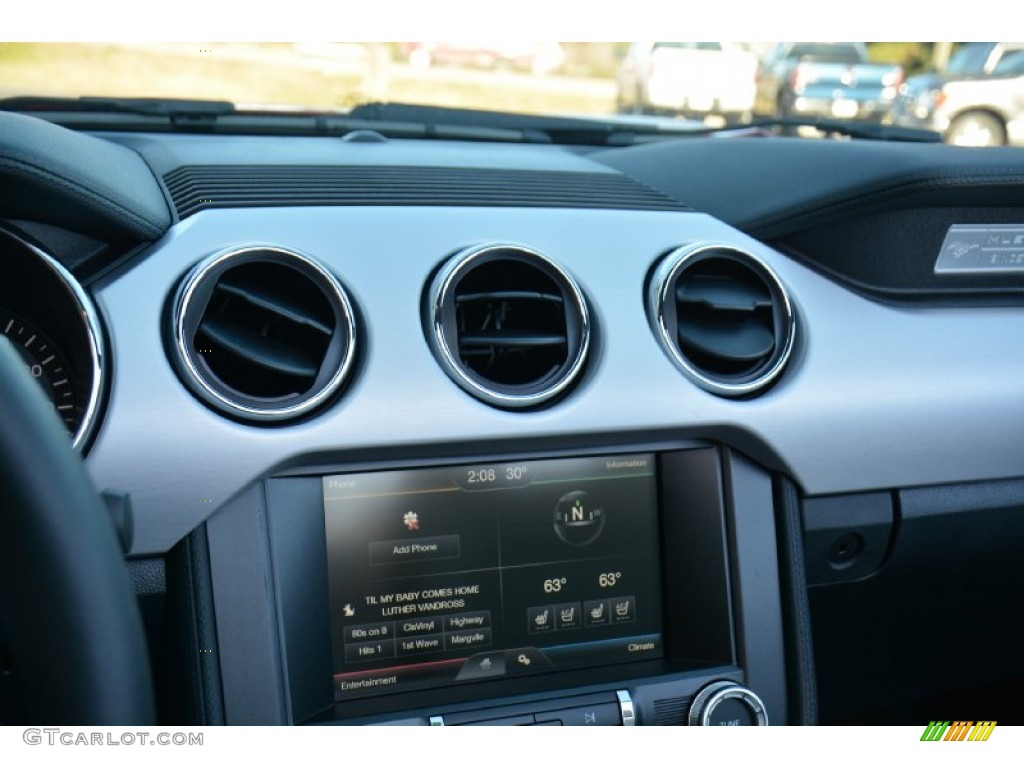 2015 Ford Mustang GT Premium Convertible Ceramic Dashboard Photo #100559174