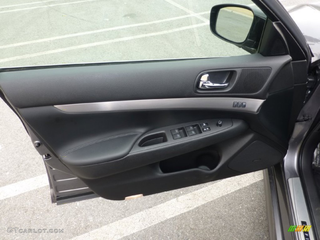 2012 Infiniti G 37 Journey Sedan Graphite Door Panel Photo #100560680