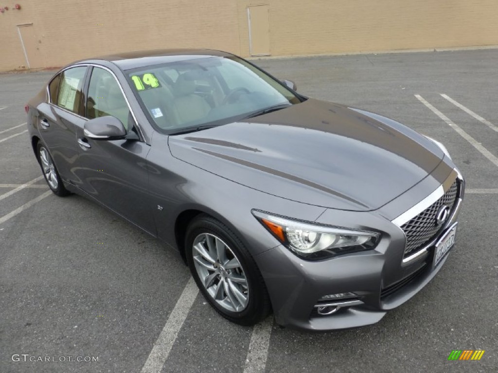 Graphite Shadow 2014 Infiniti Q 50 3.7 Premium Exterior Photo #100560905