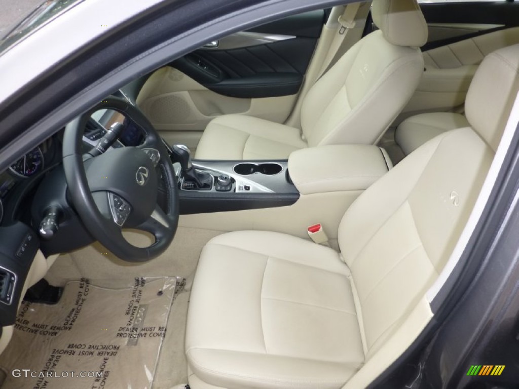 Wheat Interior 2014 Infiniti Q 50 3.7 Premium Photo #100560998