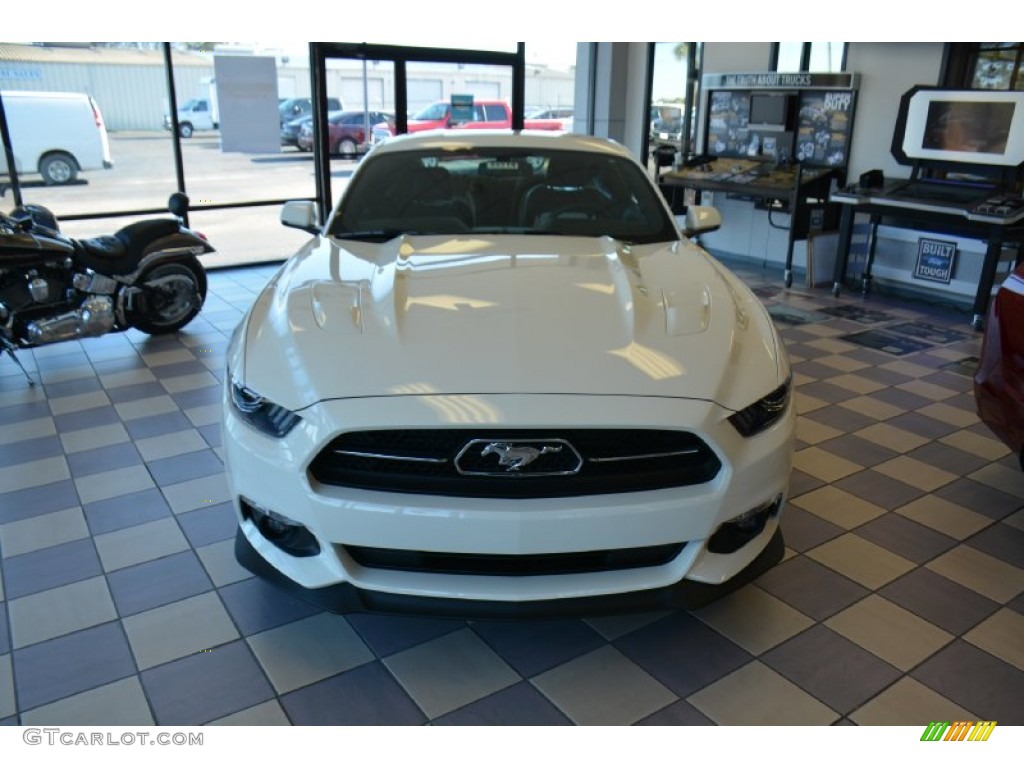 2015 Mustang 50th Anniversary GT Coupe - 50th Anniversary Wimbledon White / 50th Anniversary Cashmere photo #2