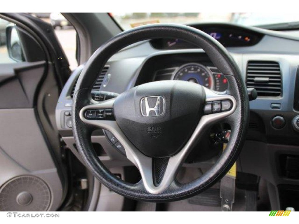 2008 Honda Civic EX Coupe Gray Steering Wheel Photo #100561976