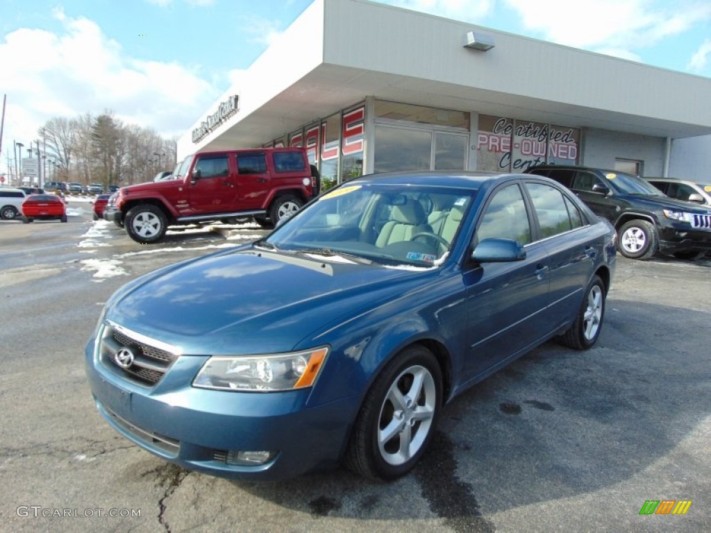 2006 Sonata GLS V6 - Aquamarine Pearl / Gray photo #7