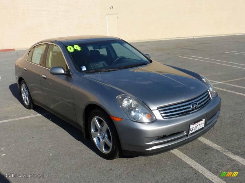 2004 G 35 Sedan - Diamond Graphite Gray Metallic / Graphite photo #1