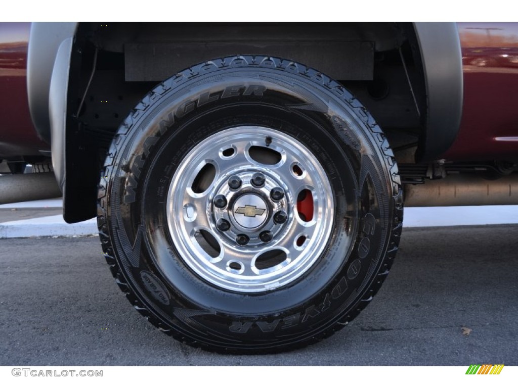 2003 Silverado 2500HD LT Extended Cab 4x4 - Dark Carmine Red Metallic / Tan photo #13