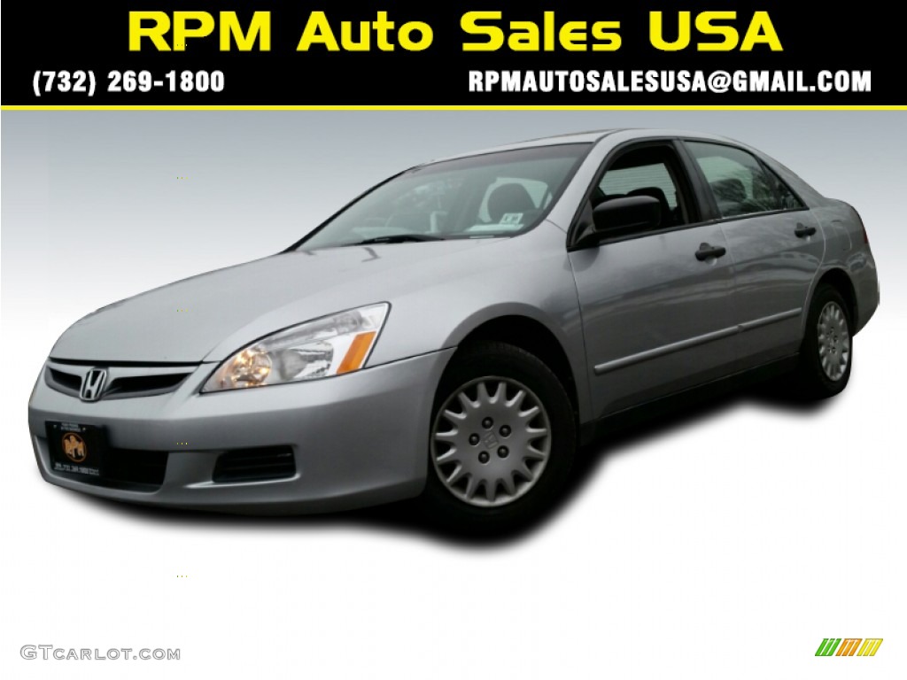 2007 Accord Value Package Sedan - Alabaster Silver Metallic / Gray photo #1