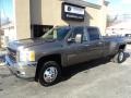 2011 Mocha Steel Metallic Chevrolet Silverado 3500HD LTZ Crew Cab 4x4  photo #1