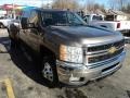 2011 Mocha Steel Metallic Chevrolet Silverado 3500HD LTZ Crew Cab 4x4  photo #4