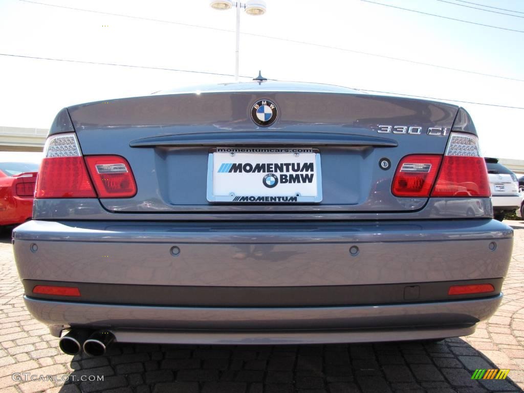 2005 3 Series 330i Coupe - Steel Blue Metallic / Grey photo #4