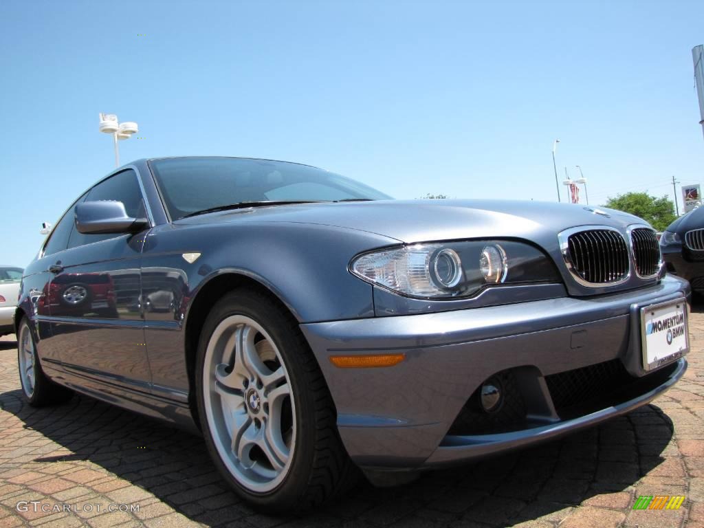 2005 3 Series 330i Coupe - Steel Blue Metallic / Grey photo #7