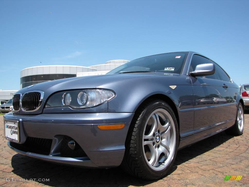 2005 3 Series 330i Coupe - Steel Blue Metallic / Grey photo #9
