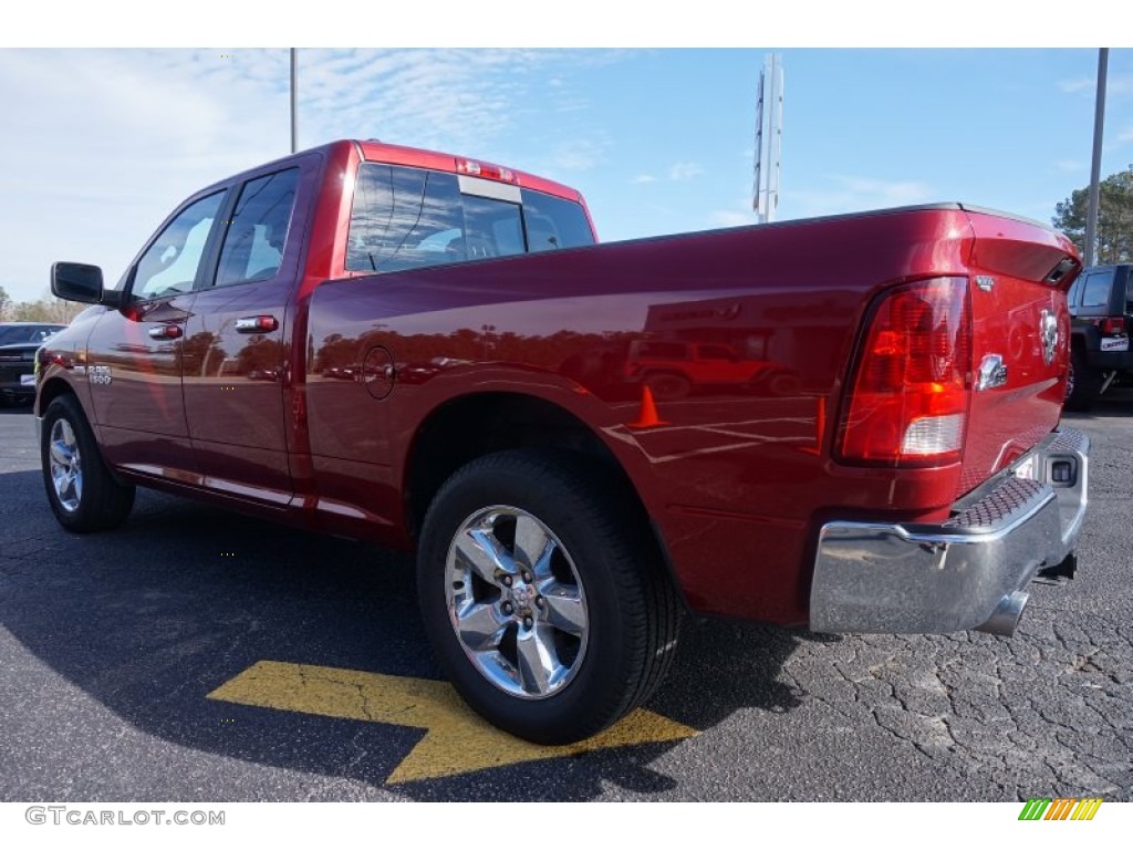 2014 1500 Big Horn Quad Cab - Deep Cherry Red Crystal Pearl / Black/Diesel Gray photo #5