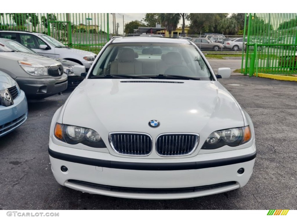 2002 3 Series 325i Sedan - Alpine White / Sand photo #27