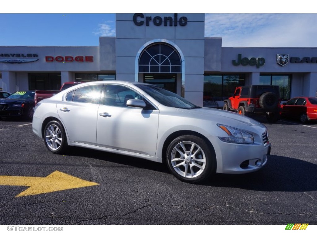 2014 Maxima 3.5 S - Brilliant Silver / Charcoal photo #1