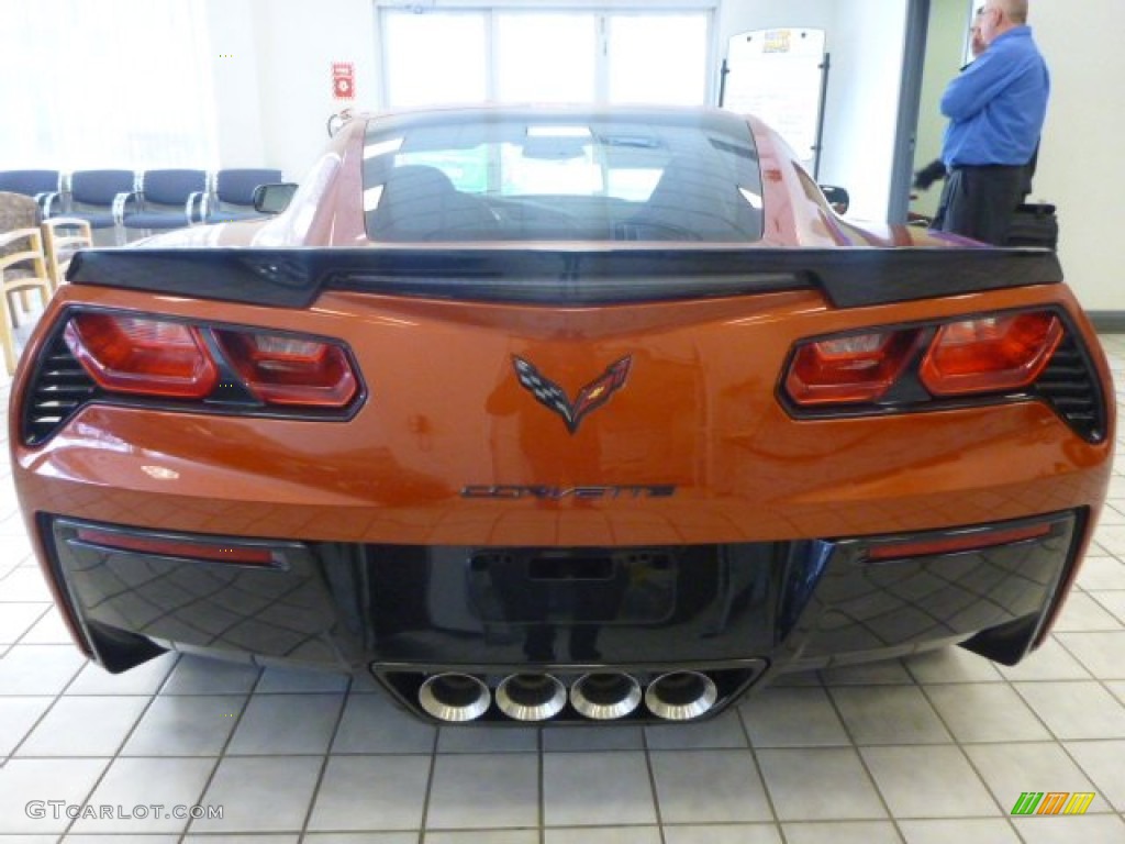 2015 Corvette Stingray Coupe Z51 - Daytona Sunrise Orange Metallic / Jet Black photo #4