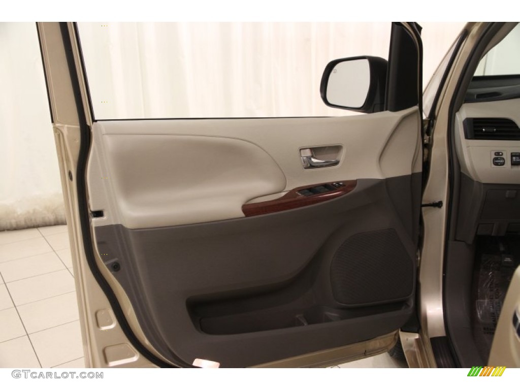 2012 Toyota Sienna XLE AWD Bisque Door Panel Photo #100577294