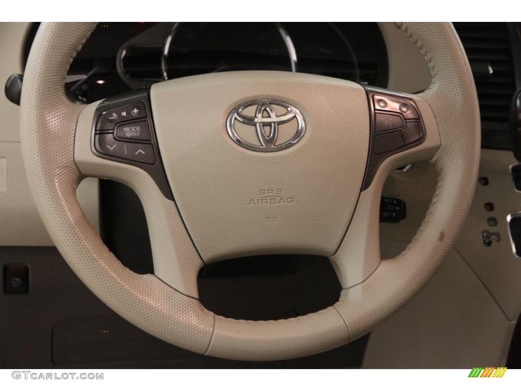 2012 Toyota Sienna XLE AWD Bisque Steering Wheel Photo #100577339
