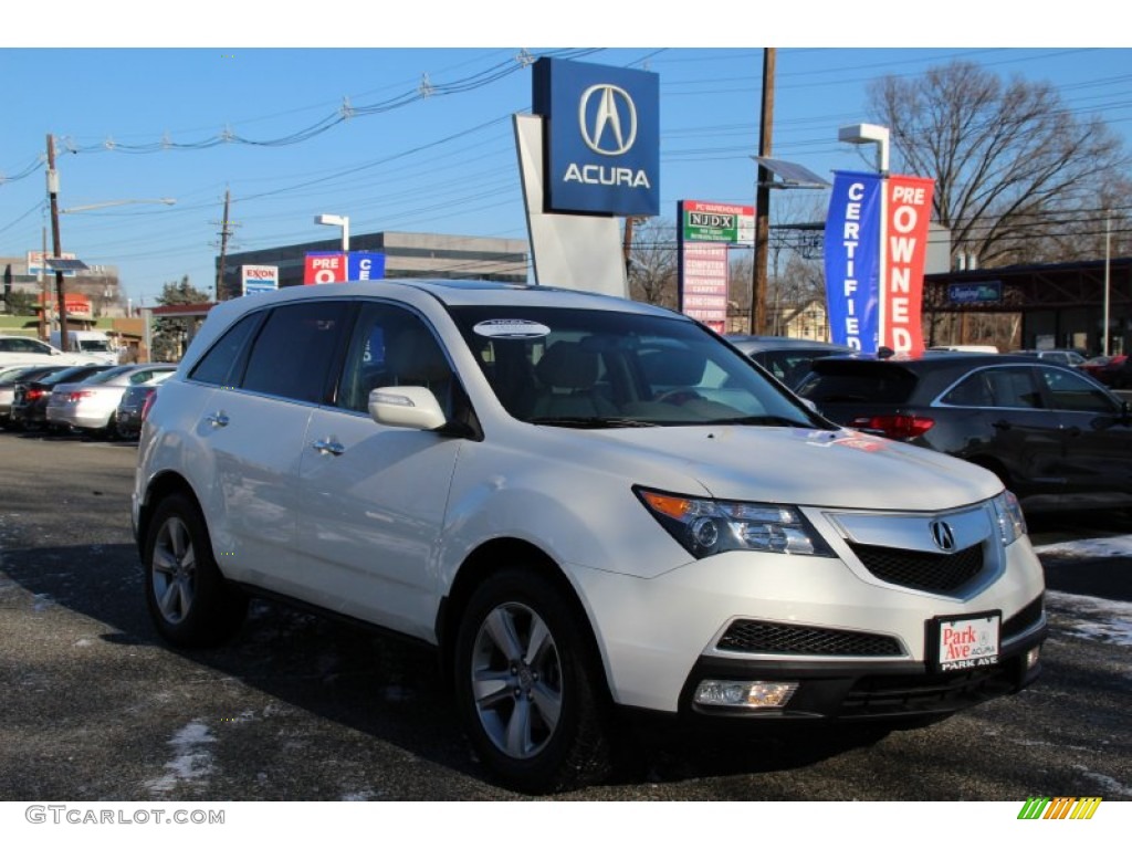 Aspen White Pearl II Acura MDX