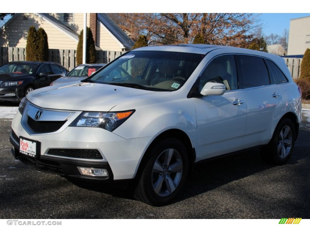 2012 MDX SH-AWD Technology - Aspen White Pearl II / Parchment photo #7