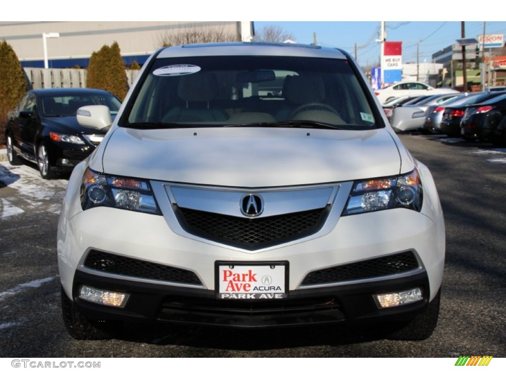 2012 MDX SH-AWD Technology - Aspen White Pearl II / Parchment photo #8