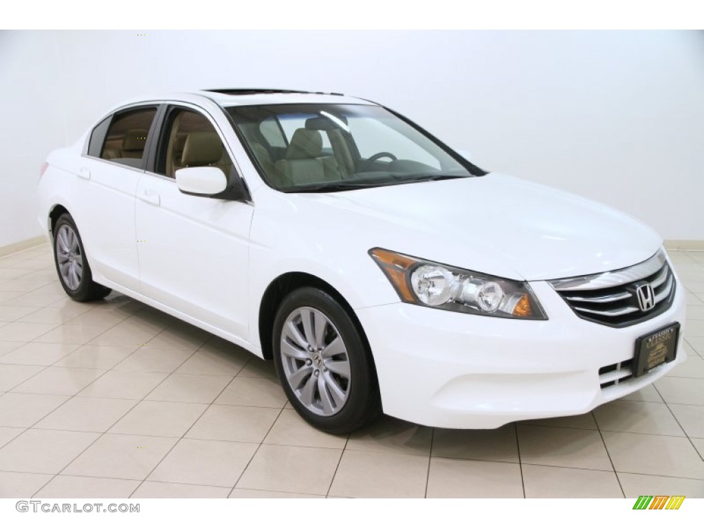 2011 Accord EX-L Sedan - Taffeta White / Ivory photo #1