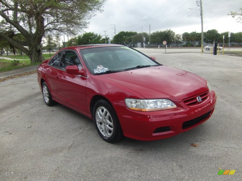 2002 Accord EX V6 Coupe - San Marino Red / Ivory photo #6