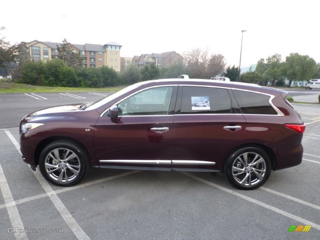 Midnight Garnet 2014 Infiniti QX60 3.5 AWD Exterior Photo #100586813