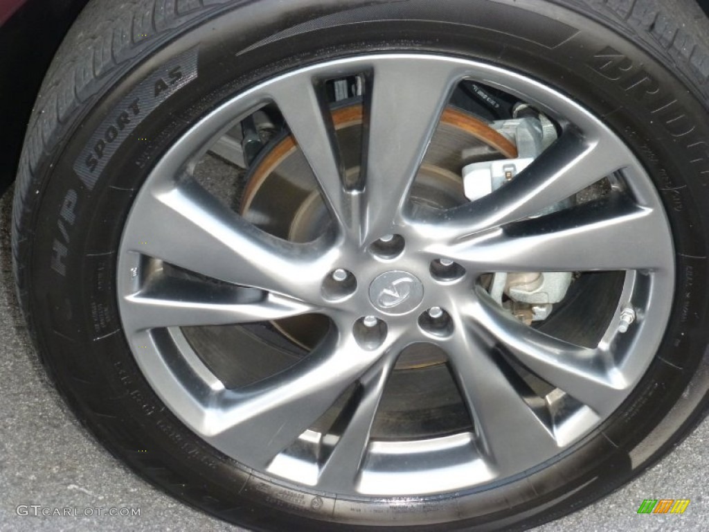 2014 QX60 3.5 AWD - Midnight Garnet / Graphite photo #9