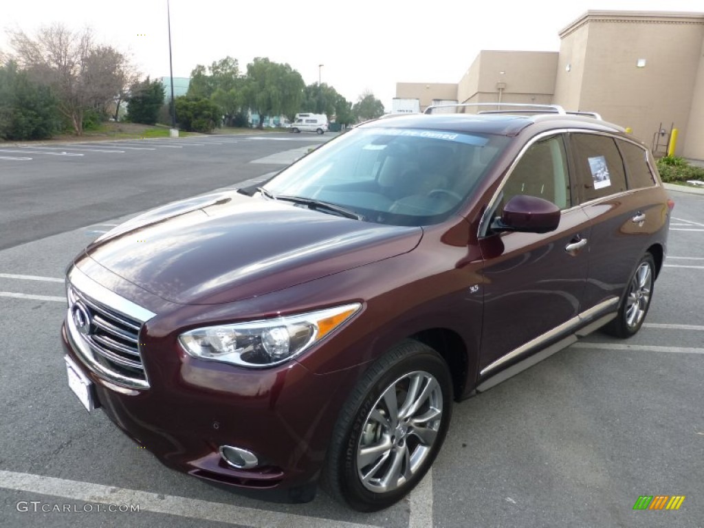 2014 QX60 3.5 AWD - Midnight Garnet / Graphite photo #11