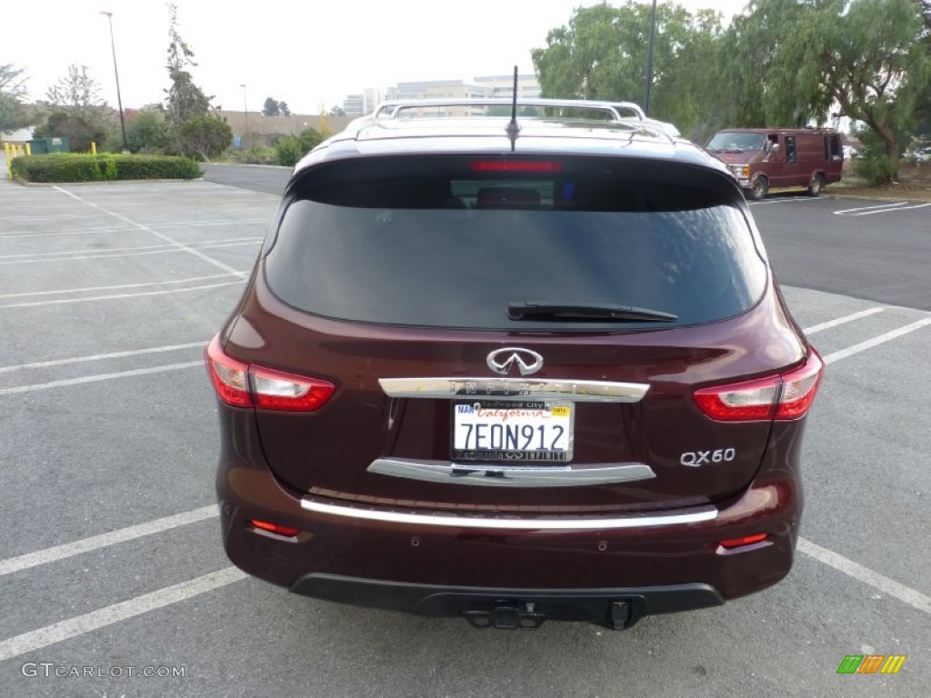 2014 QX60 3.5 AWD - Midnight Garnet / Graphite photo #12