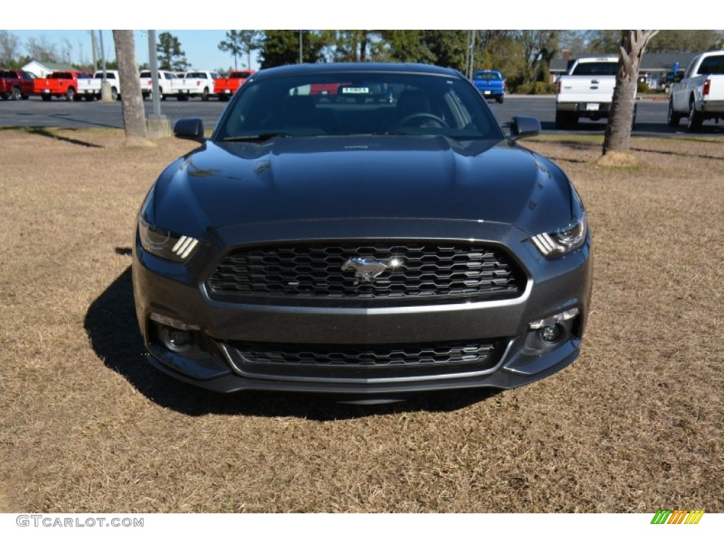 2015 Mustang EcoBoost Coupe - Magnetic Metallic / Ebony photo #2