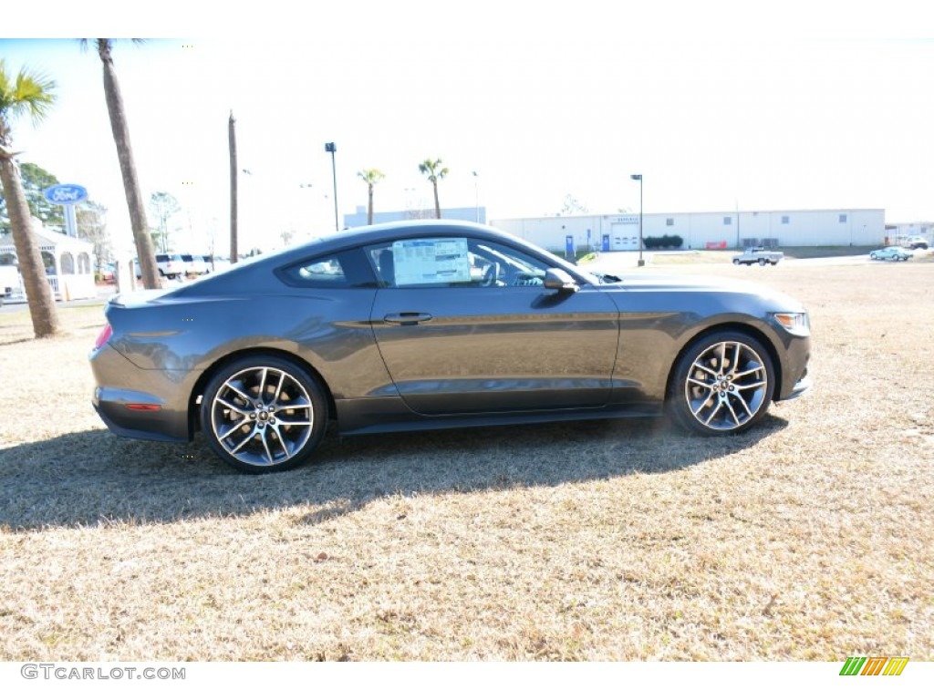2015 Mustang EcoBoost Coupe - Magnetic Metallic / Ebony photo #4