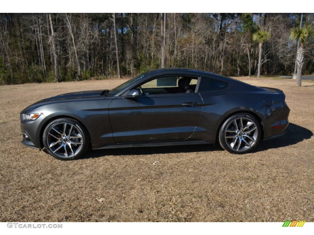 2015 Mustang EcoBoost Coupe - Magnetic Metallic / Ebony photo #8
