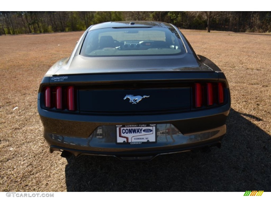 2015 Mustang EcoBoost Premium Coupe - Magnetic Metallic / Dark Saddle photo #6