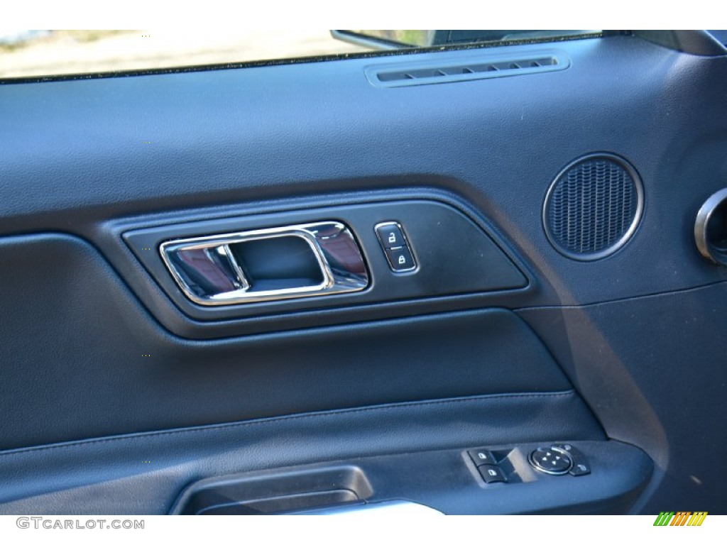 2015 Mustang EcoBoost Premium Coupe - Magnetic Metallic / Dark Saddle photo #16