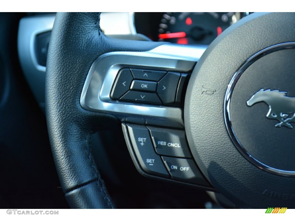2015 Mustang EcoBoost Premium Coupe - Magnetic Metallic / Dark Saddle photo #19