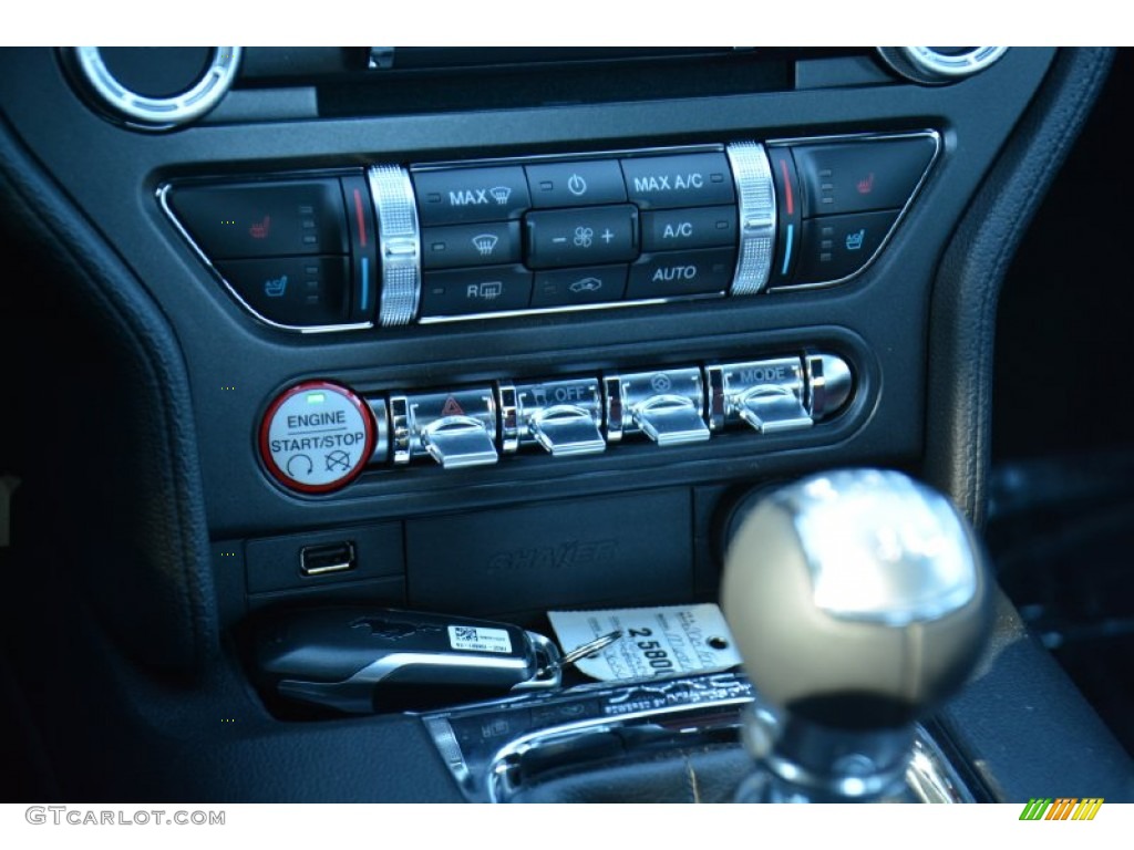 2015 Mustang EcoBoost Premium Coupe - Magnetic Metallic / Dark Saddle photo #25